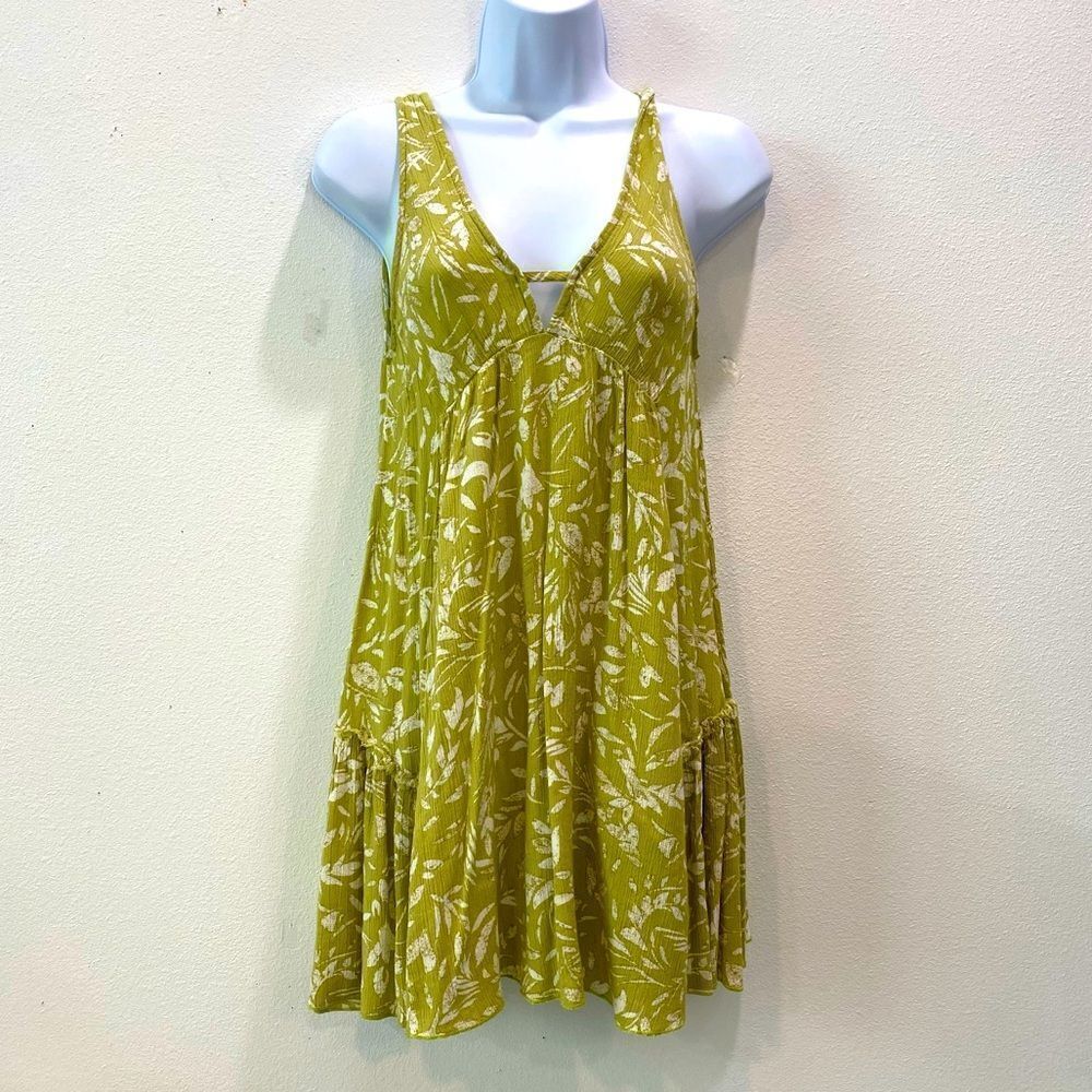 Endless Blu Green Floral Crepe Dress Coverup